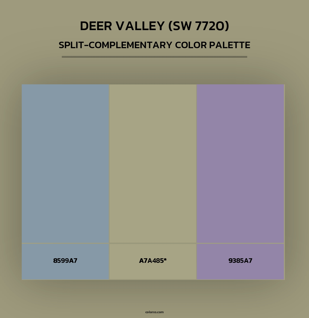 Deer Valley (SW 7720) - Split-Complementary Color Palette