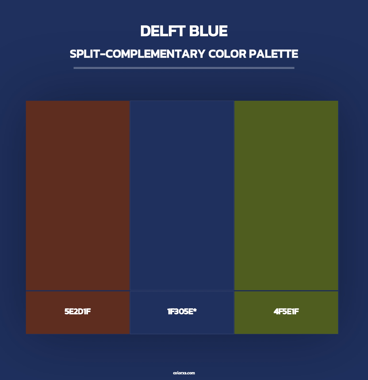 Delft blue - Split-Complementary Color Palette
