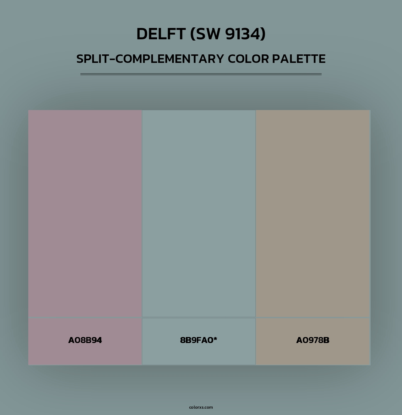 Delft (SW 9134) - Split-Complementary Color Palette