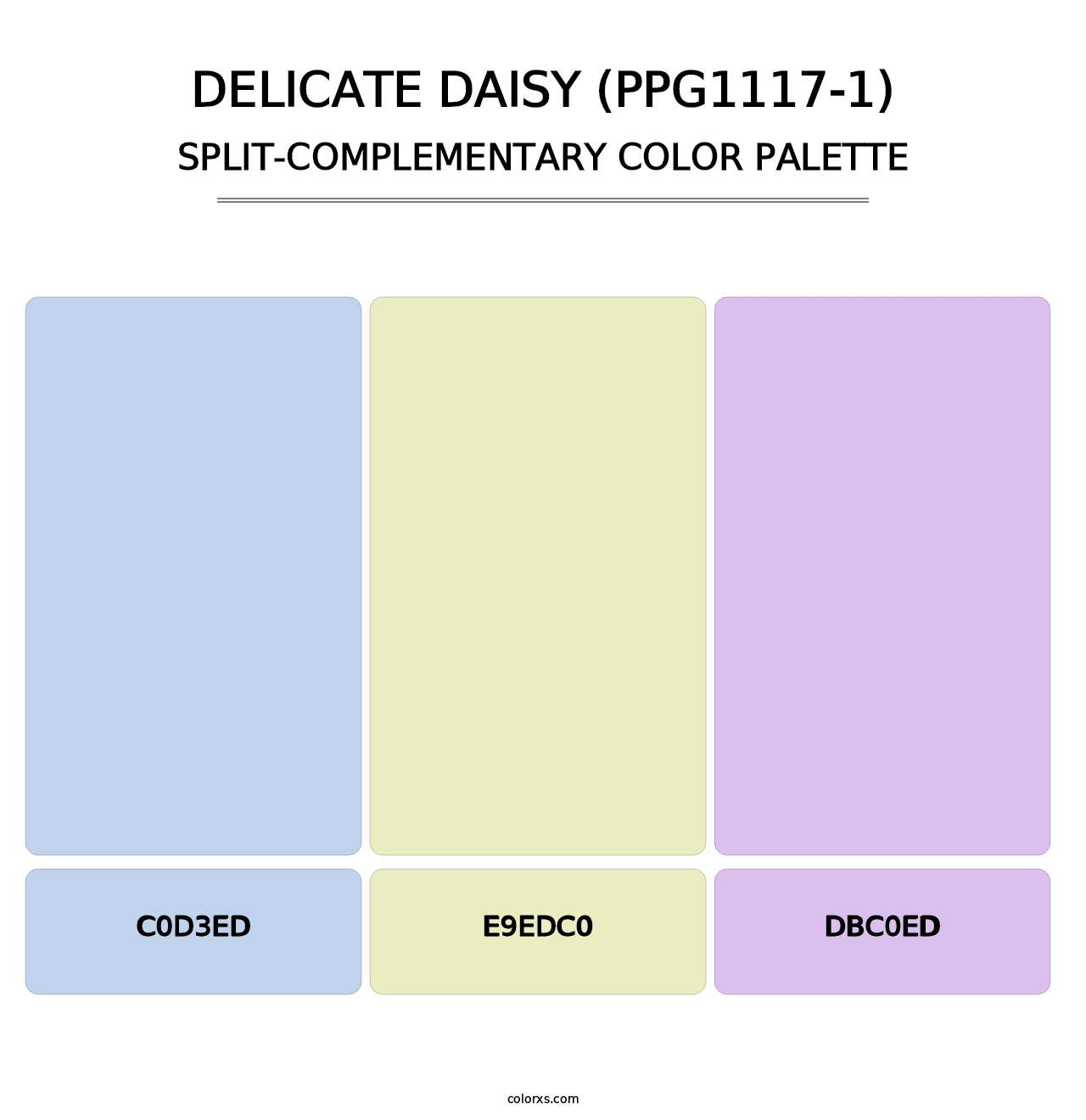 Delicate Daisy (PPG1117-1) - Split-Complementary Color Palette