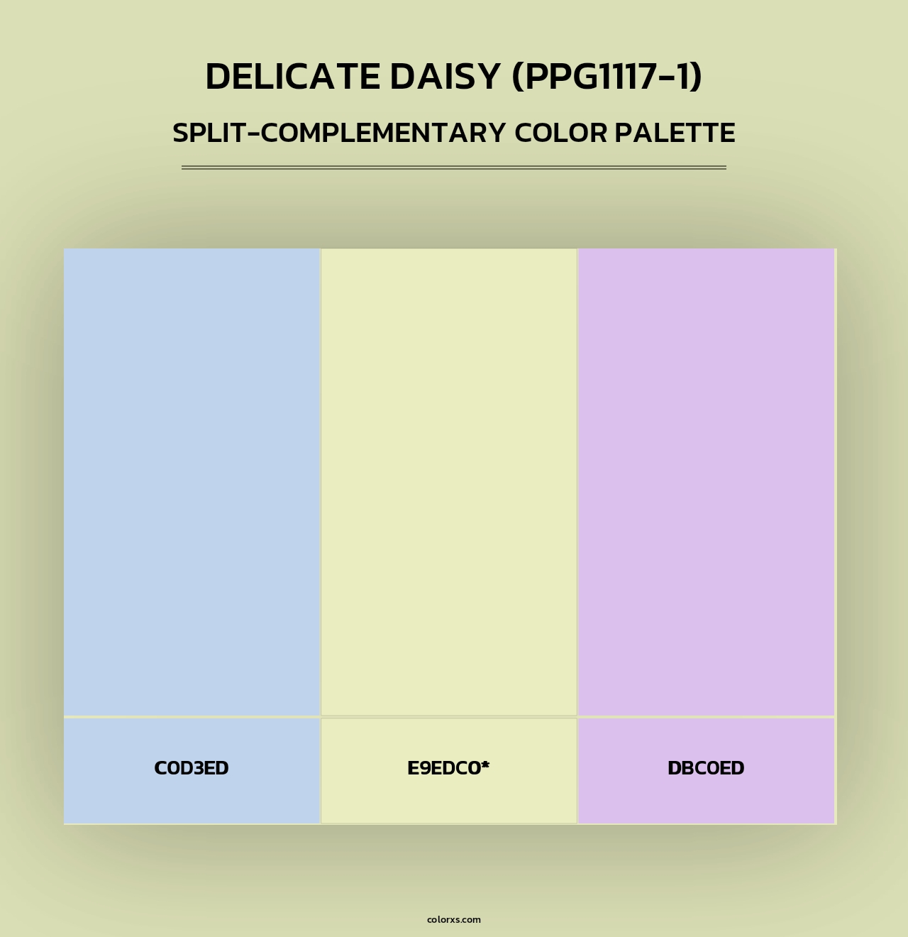 Delicate Daisy (PPG1117-1) - Split-Complementary Color Palette