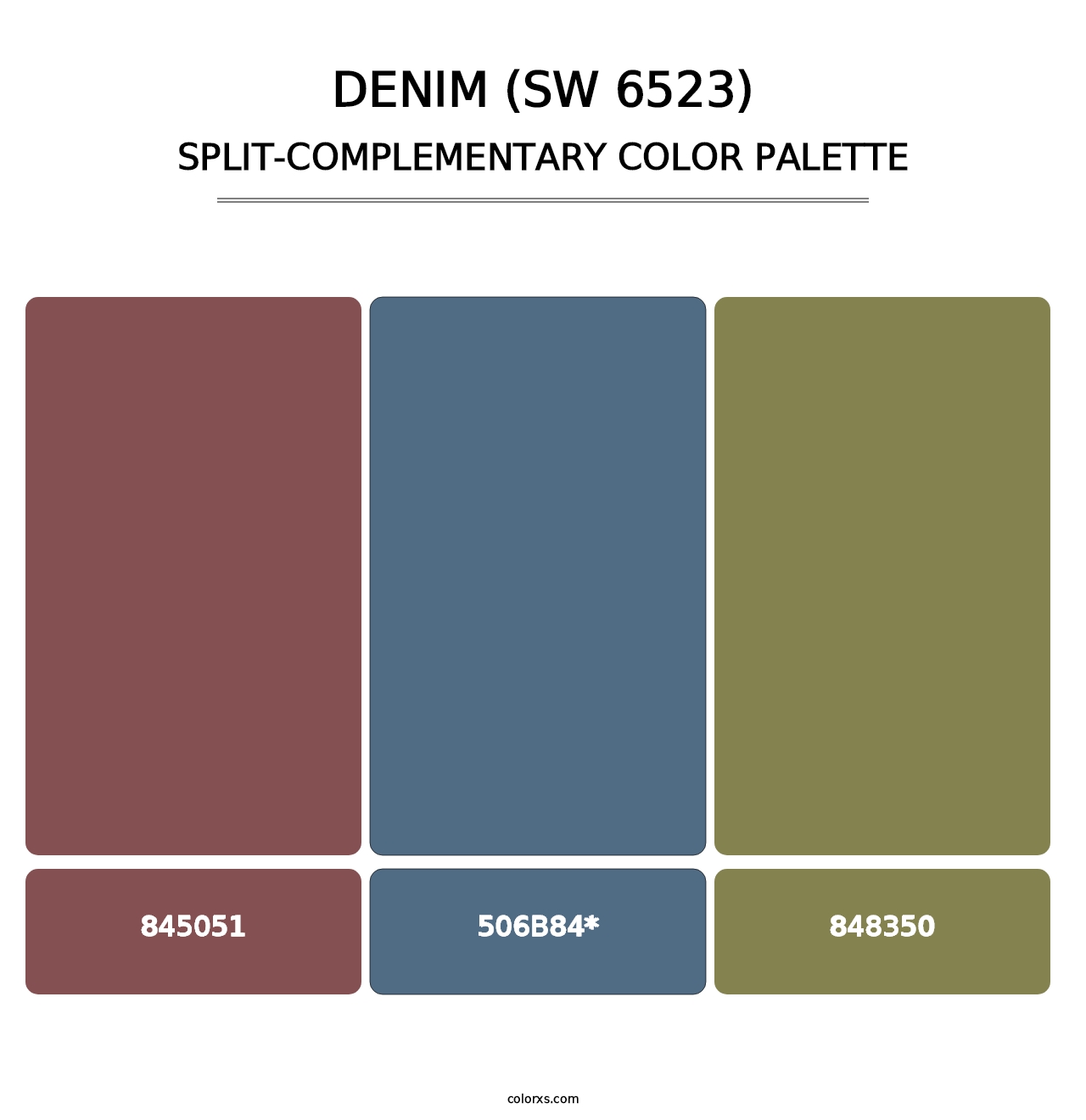 Denim (SW 6523) - Split-Complementary Color Palette