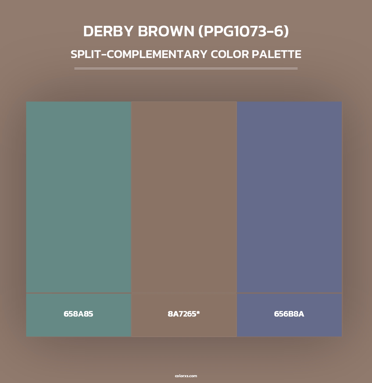 Derby Brown (PPG1073-6) - Split-Complementary Color Palette