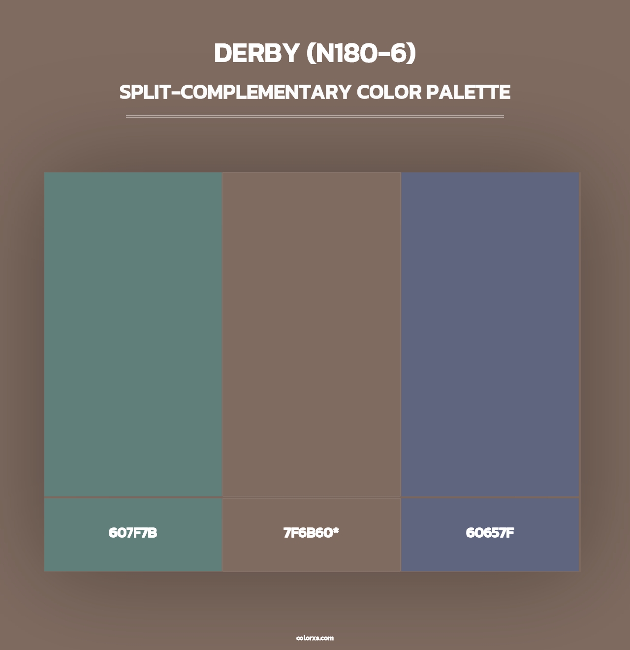 Derby (N180-6) - Split-Complementary Color Palette