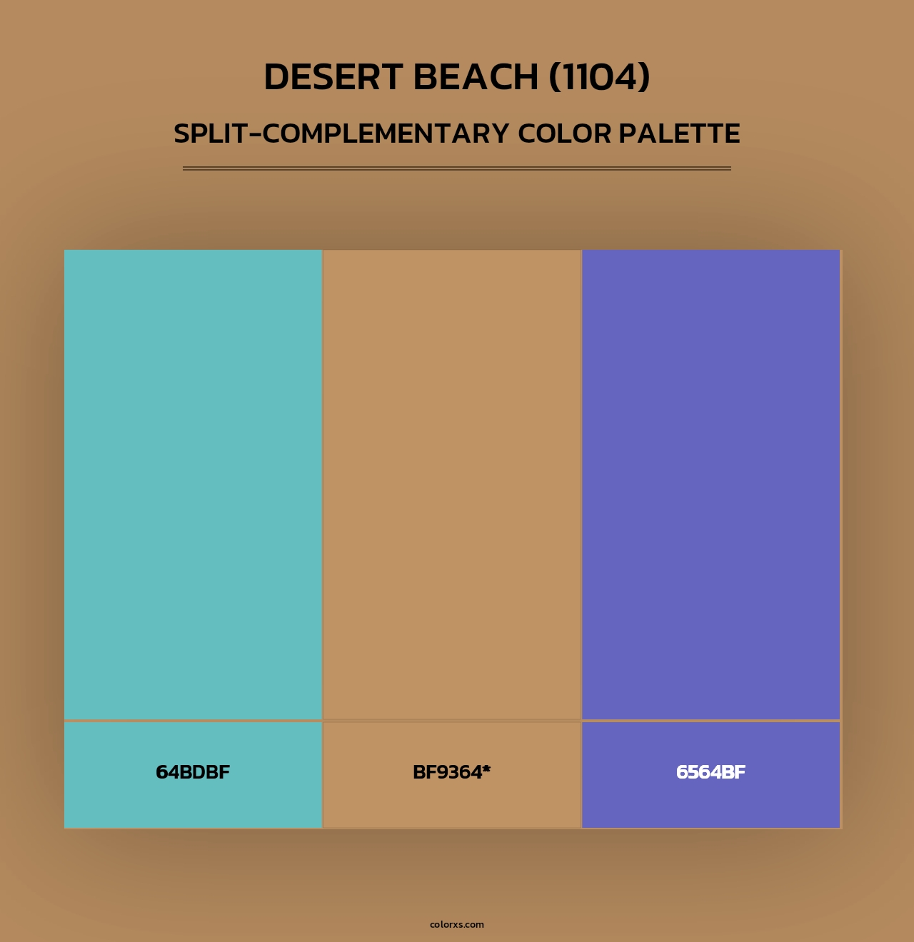 Desert Beach (1104) - Split-Complementary Color Palette