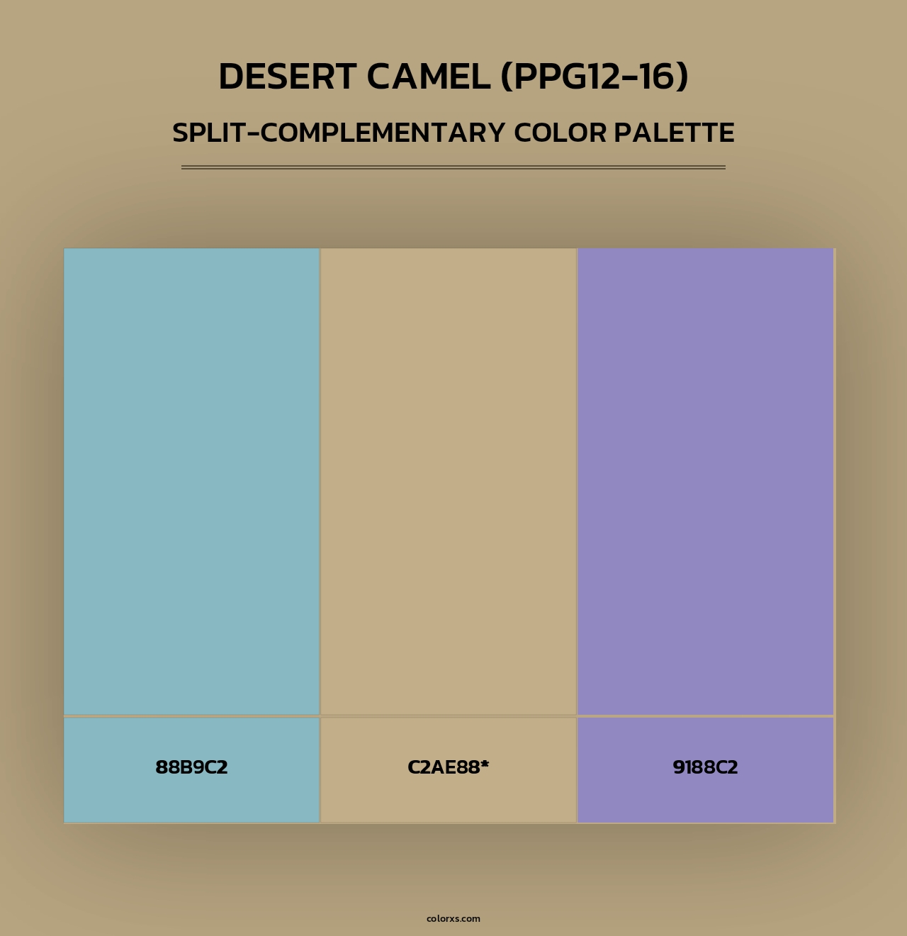 Desert Camel (PPG12-16) - Split-Complementary Color Palette