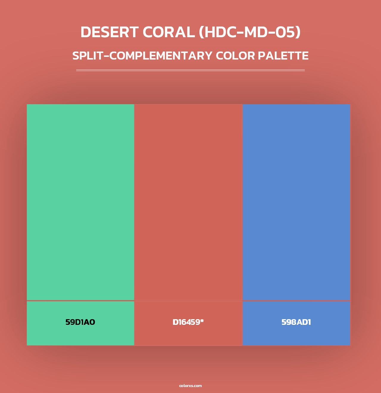 Desert Coral (HDC-MD-05) - Split-Complementary Color Palette
