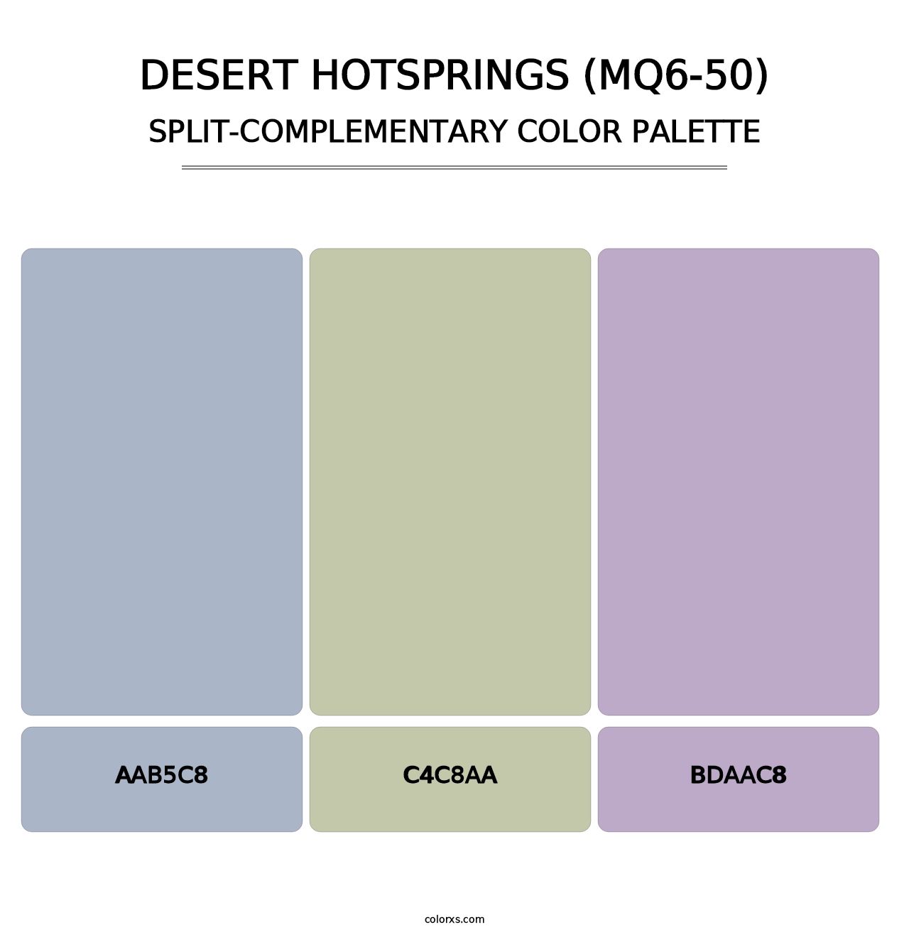 Desert Hotsprings (MQ6-50) - Split-Complementary Color Palette