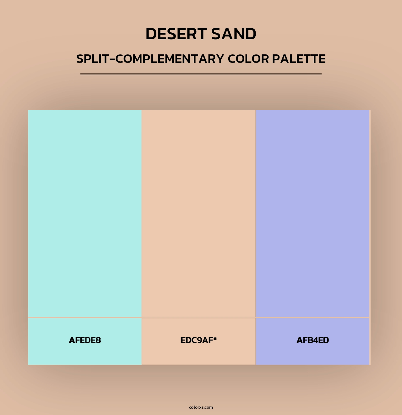 Desert Sand - Split-Complementary Color Palette