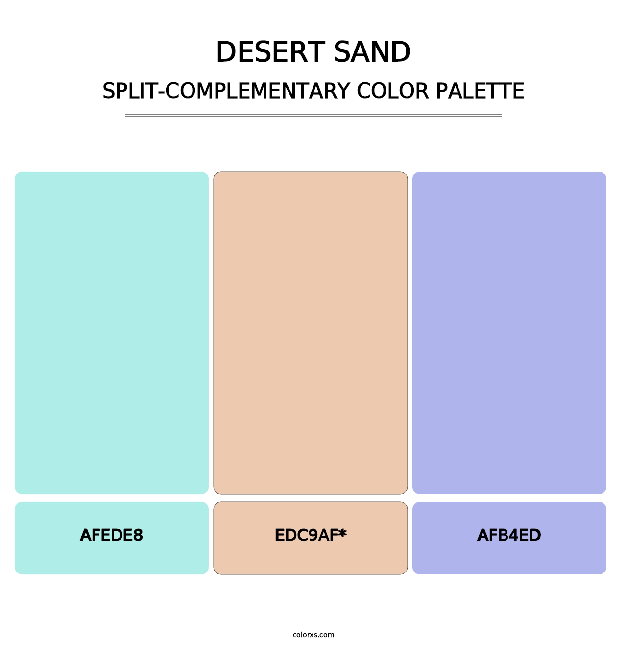 Desert Sand - Split-Complementary Color Palette