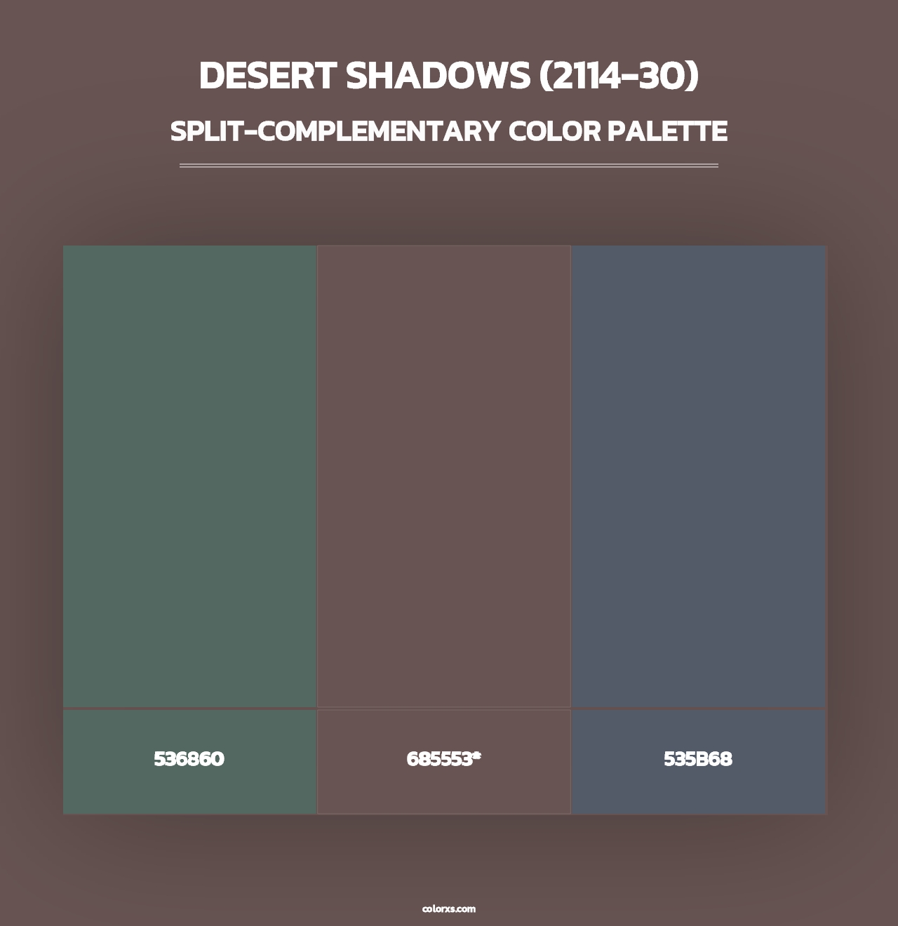 Desert Shadows (2114-30) - Split-Complementary Color Palette