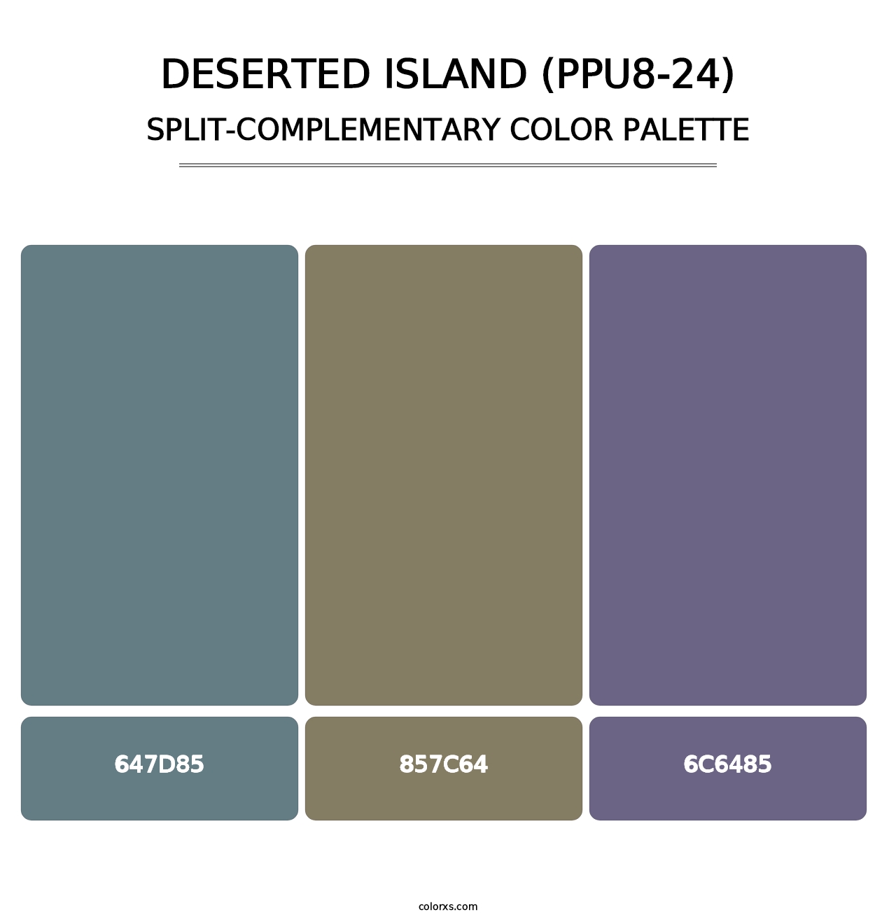 Deserted Island (PPU8-24) - Split-Complementary Color Palette