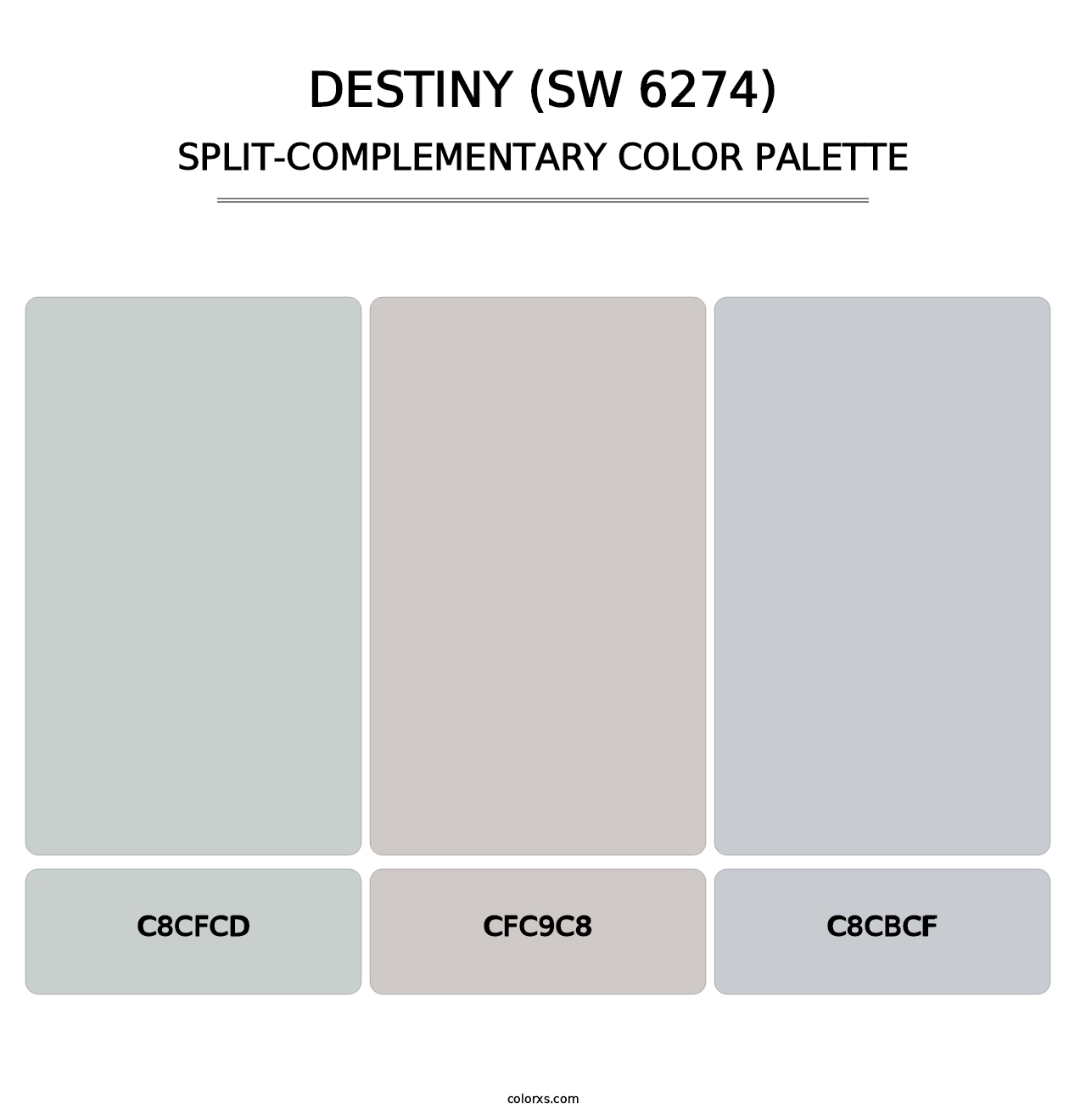 Destiny (SW 6274) - Split-Complementary Color Palette