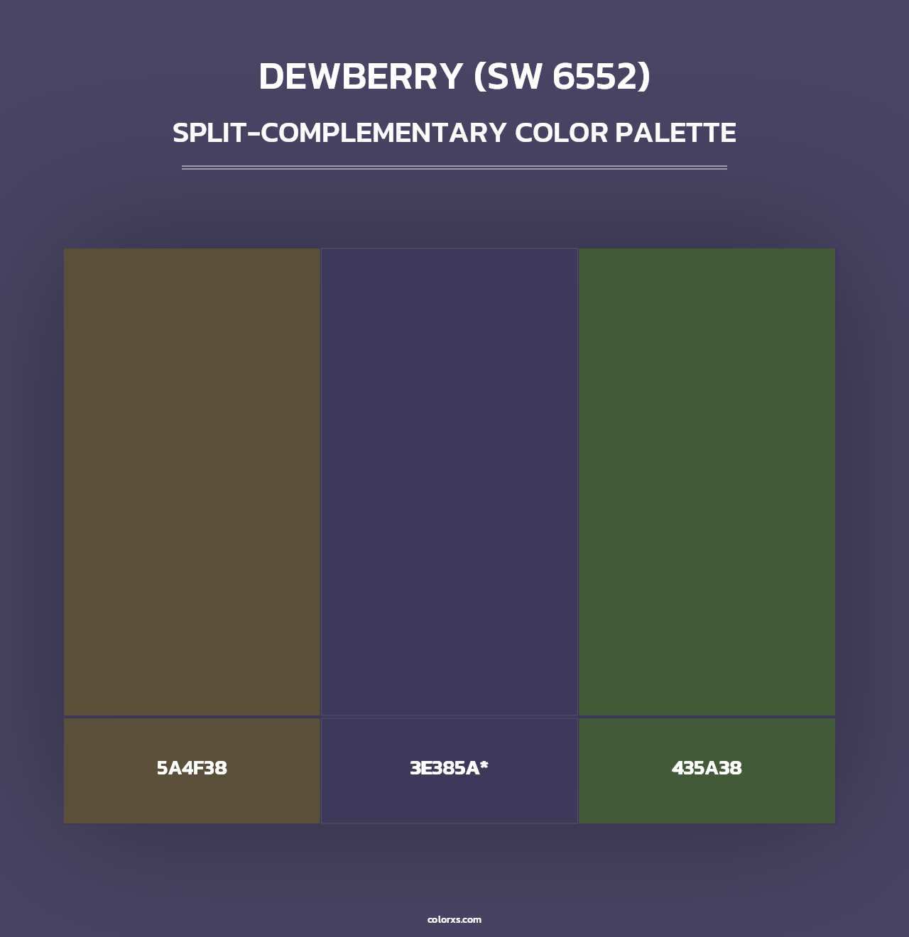 Dewberry (SW 6552) - Split-Complementary Color Palette