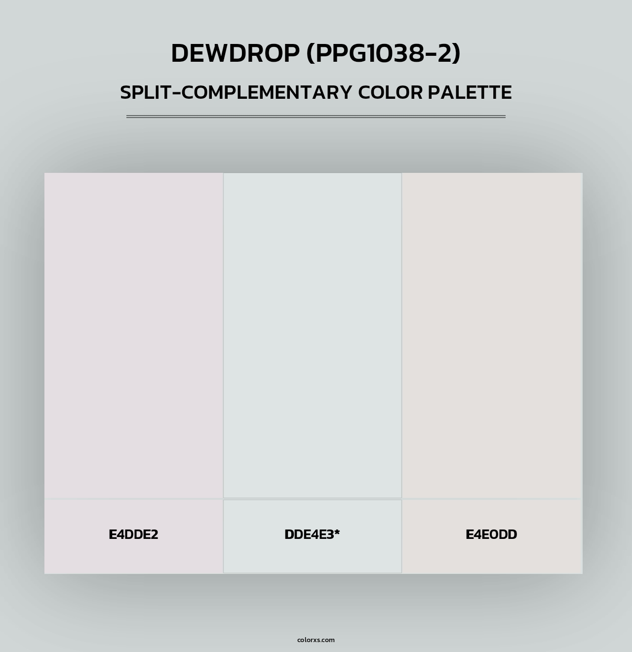 Dewdrop (PPG1038-2) - Split-Complementary Color Palette