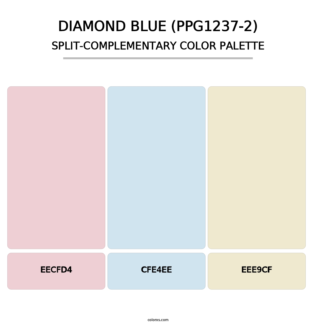 Diamond Blue (PPG1237-2) - Split-Complementary Color Palette