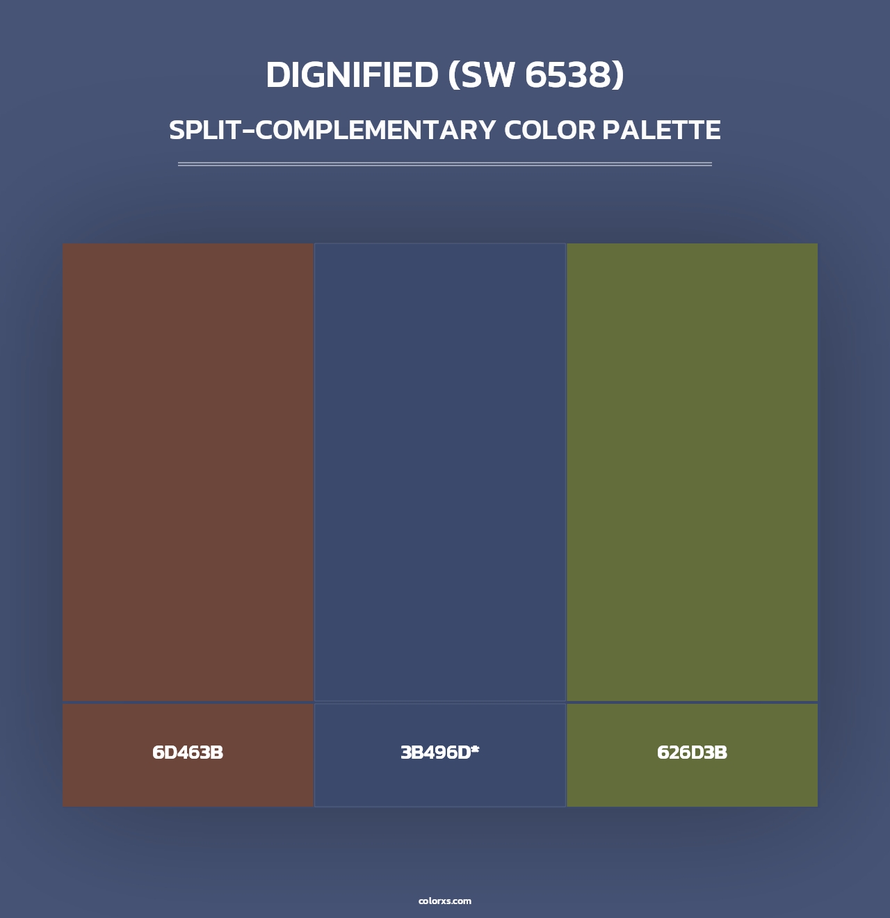 Dignified (SW 6538) - Split-Complementary Color Palette