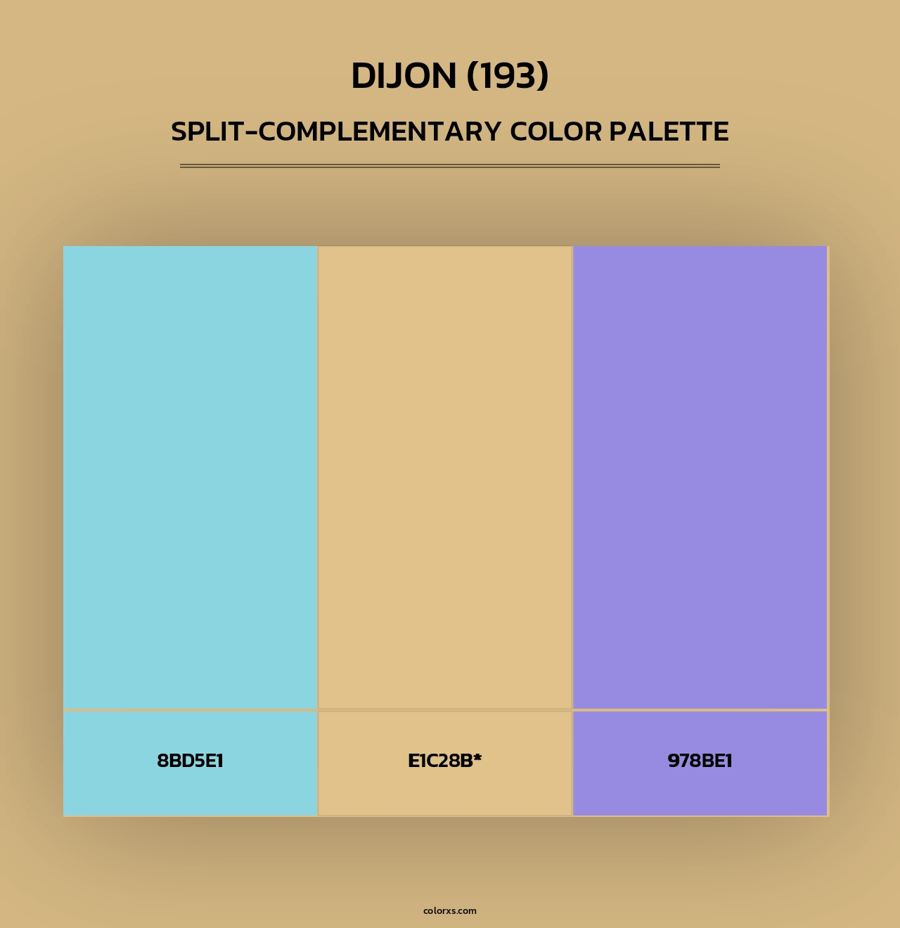 Dijon (193) - Split-Complementary Color Palette