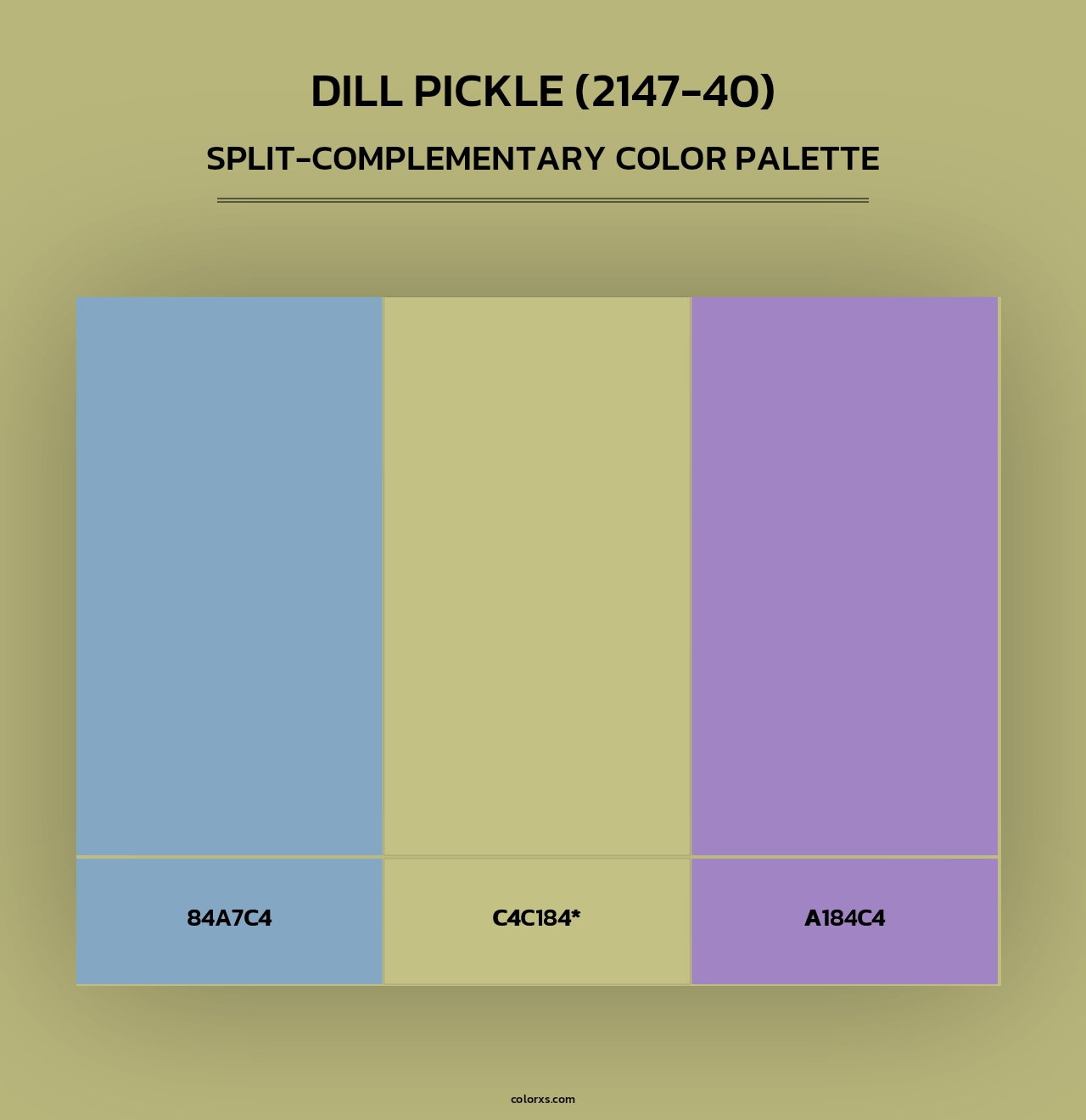 Dill Pickle (2147-40) - Split-Complementary Color Palette