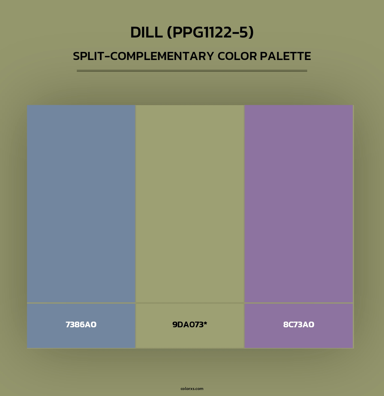 Dill (PPG1122-5) - Split-Complementary Color Palette