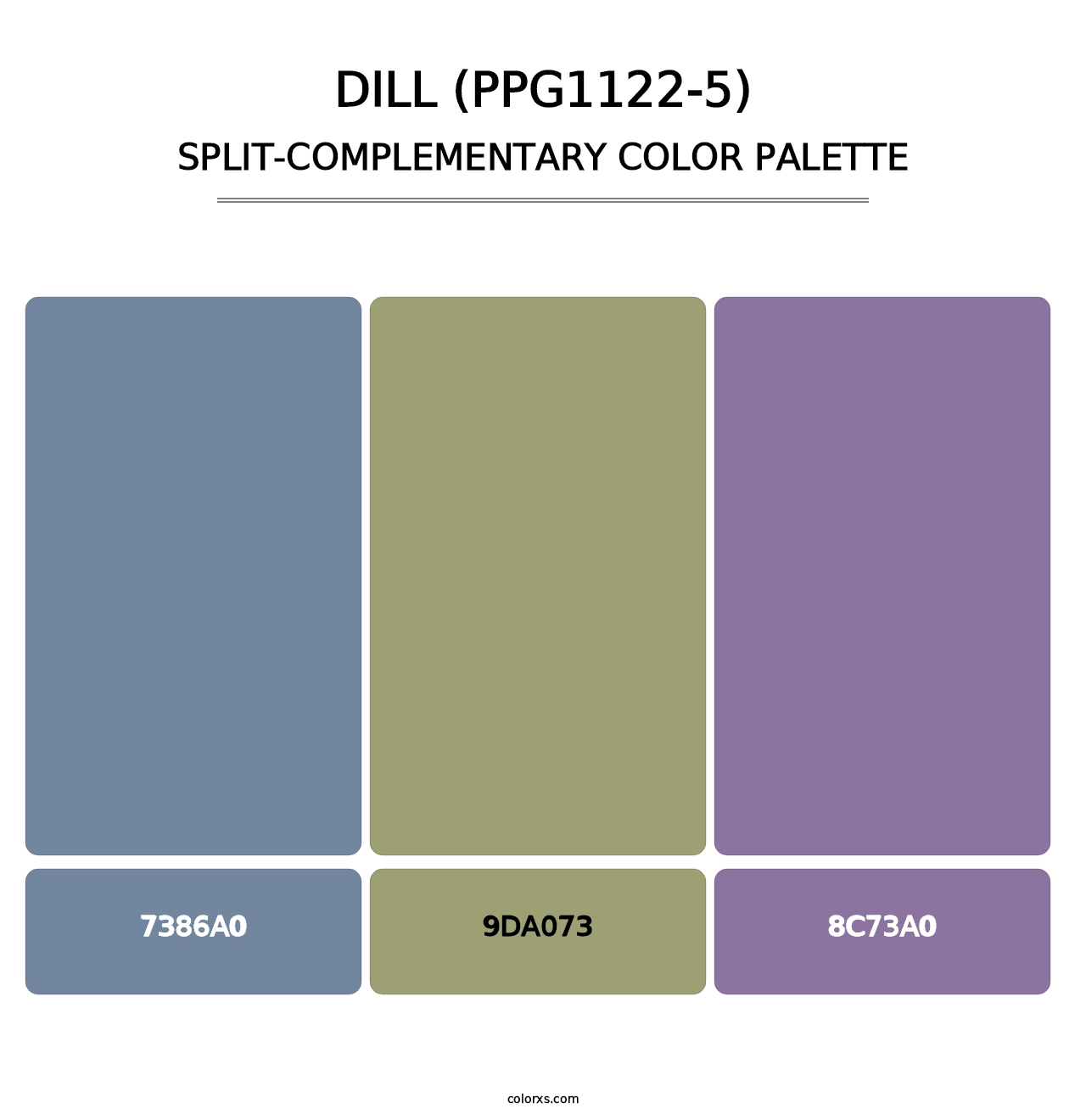 Dill (PPG1122-5) - Split-Complementary Color Palette