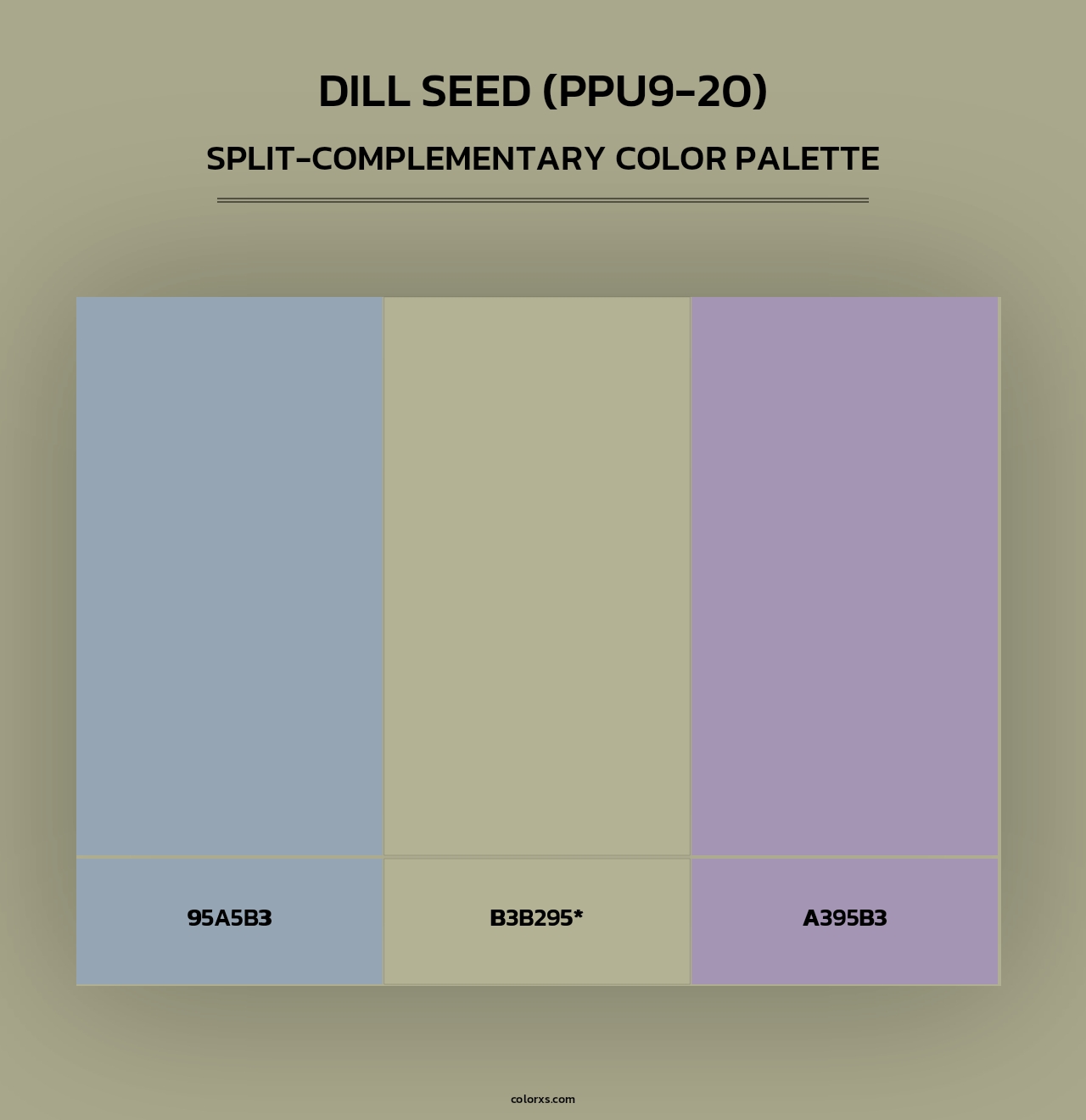 Dill Seed (PPU9-20) - Split-Complementary Color Palette