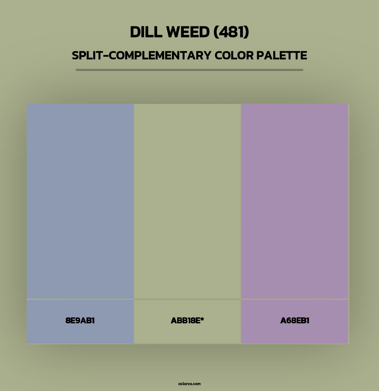 Dill Weed (481) - Split-Complementary Color Palette