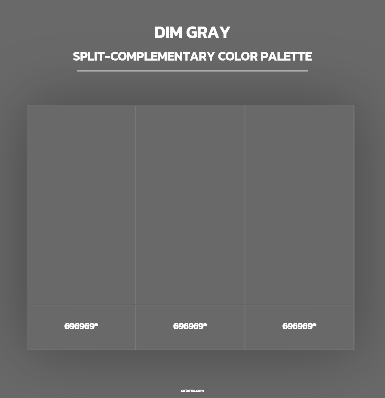 Dim Gray - Split-Complementary Color Palette
