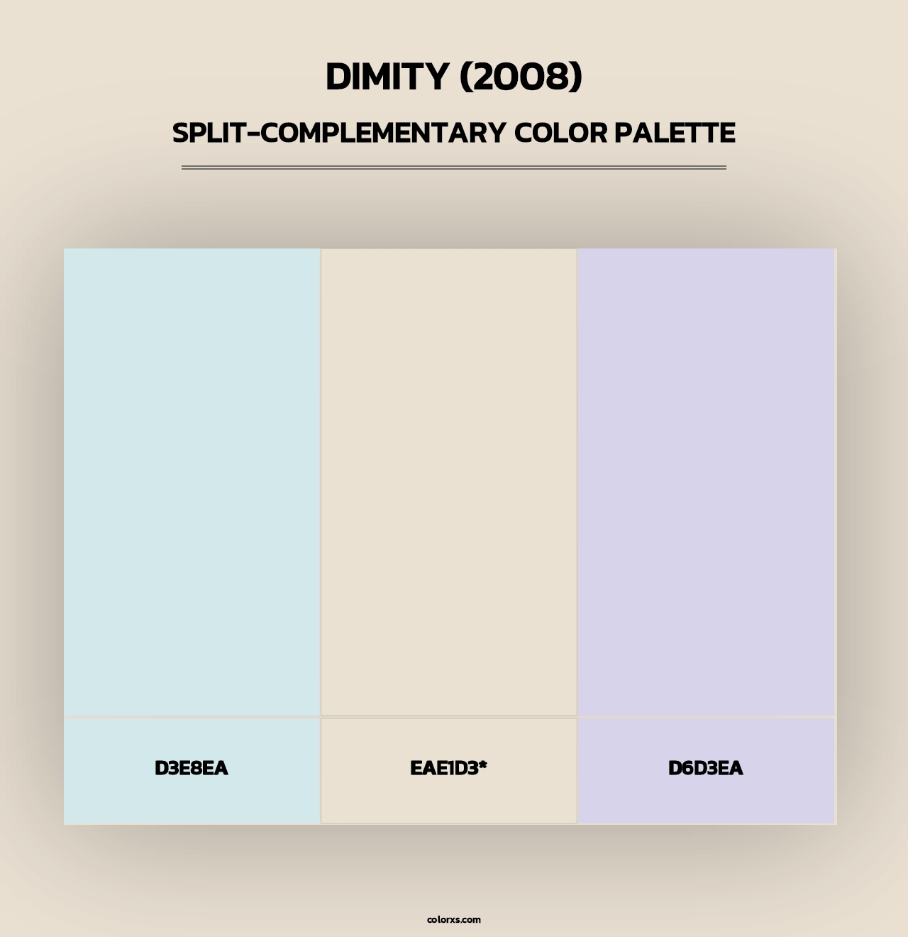 Dimity (2008) - Split-Complementary Color Palette