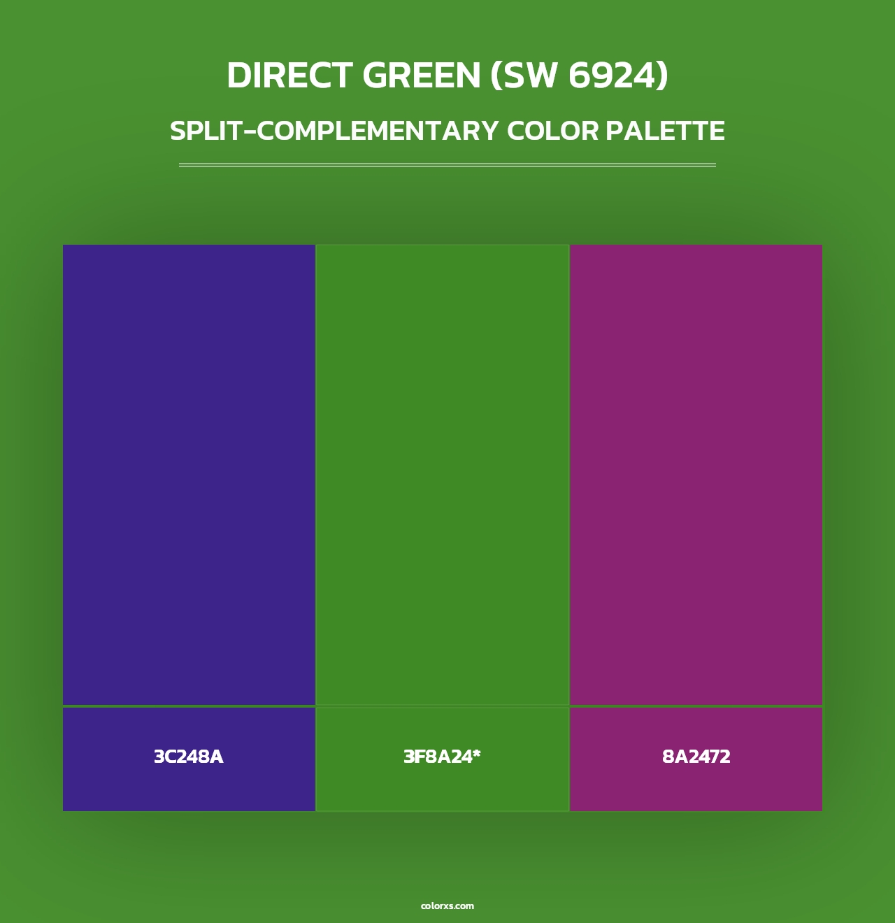 Direct Green (SW 6924) - Split-Complementary Color Palette