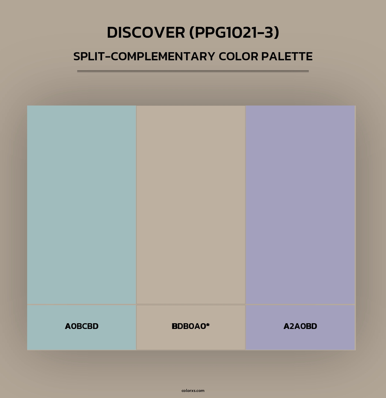 Discover (PPG1021-3) - Split-Complementary Color Palette