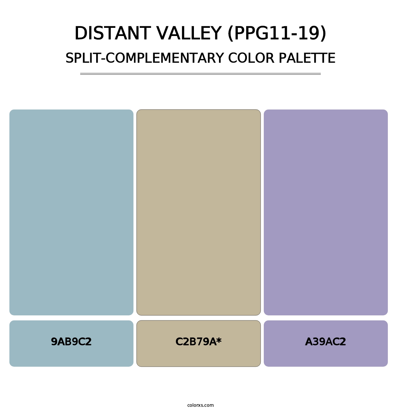 Distant Valley (PPG11-19) - Split-Complementary Color Palette