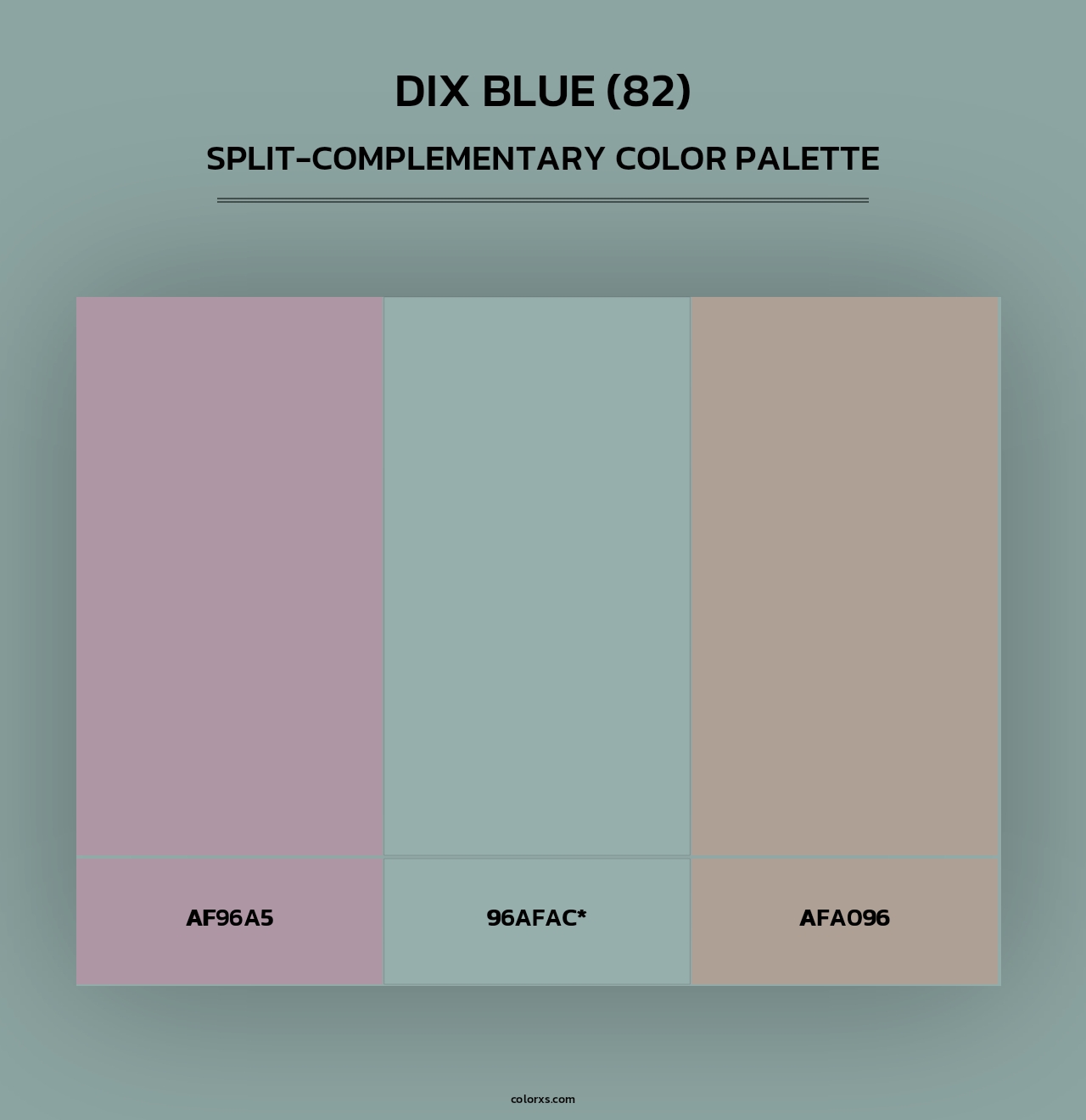 Dix Blue (82) - Split-Complementary Color Palette