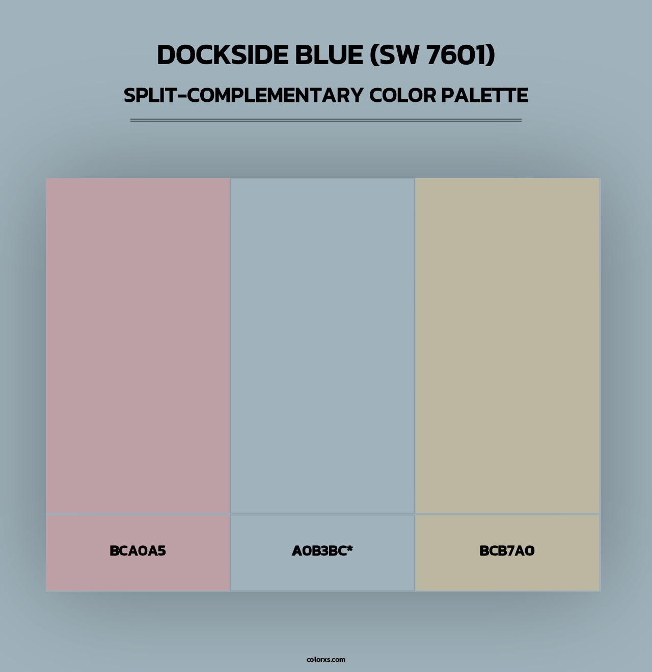 Dockside Blue (SW 7601) - Split-Complementary Color Palette