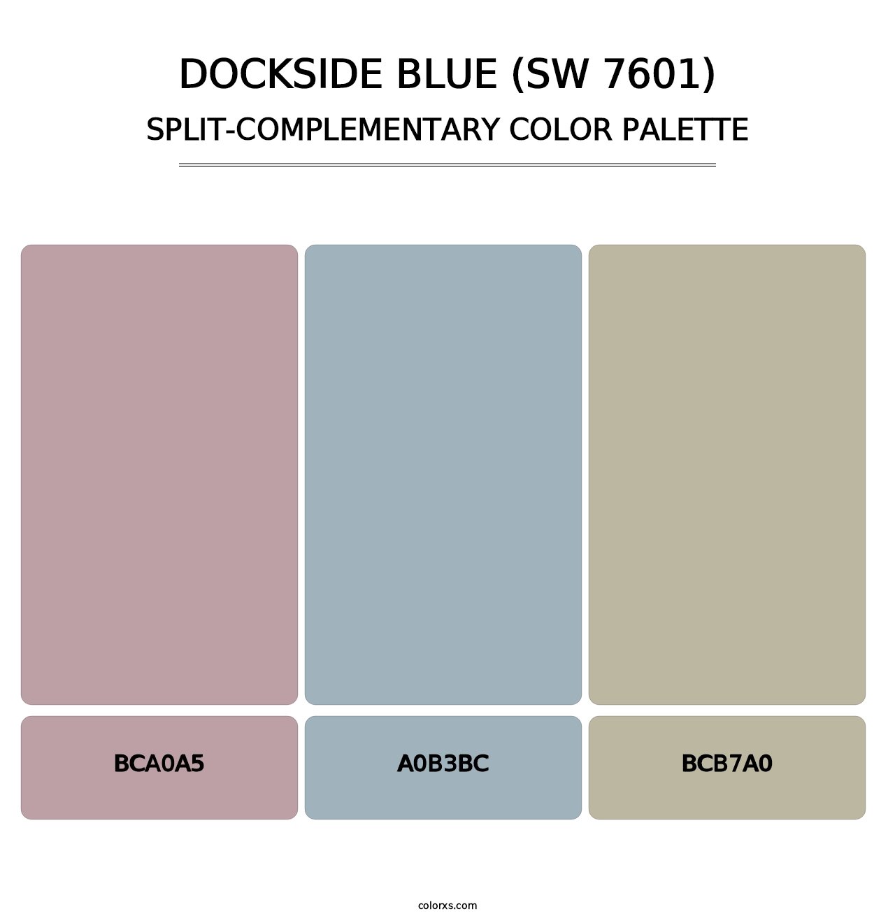 Dockside Blue (SW 7601) - Split-Complementary Color Palette