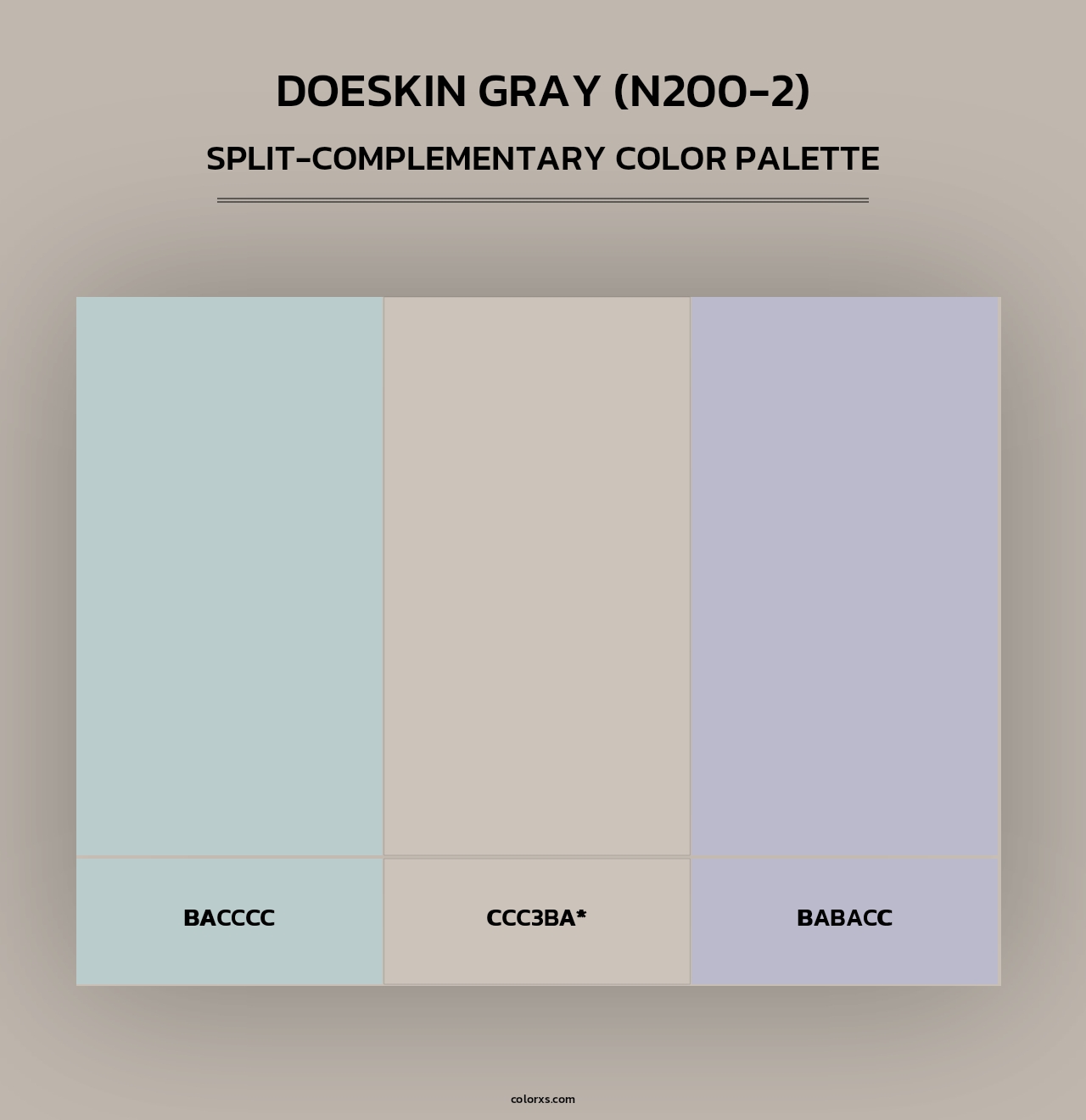 Doeskin Gray (N200-2) - Split-Complementary Color Palette