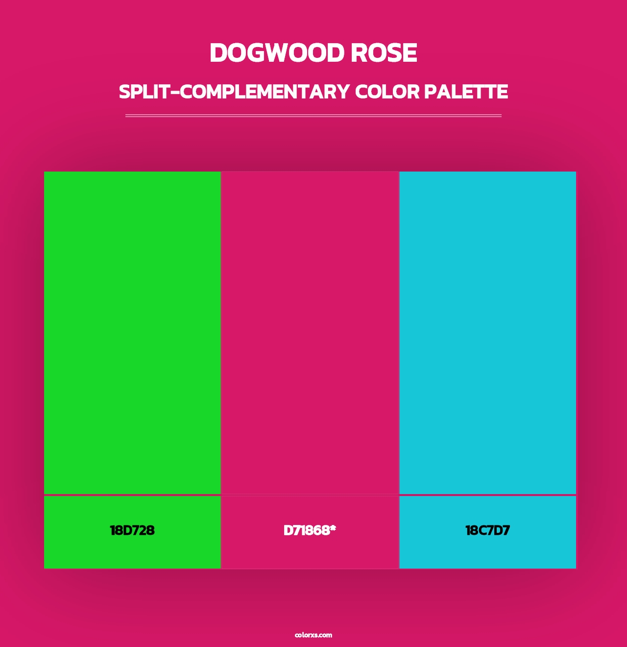 Dogwood Rose - Split-Complementary Color Palette