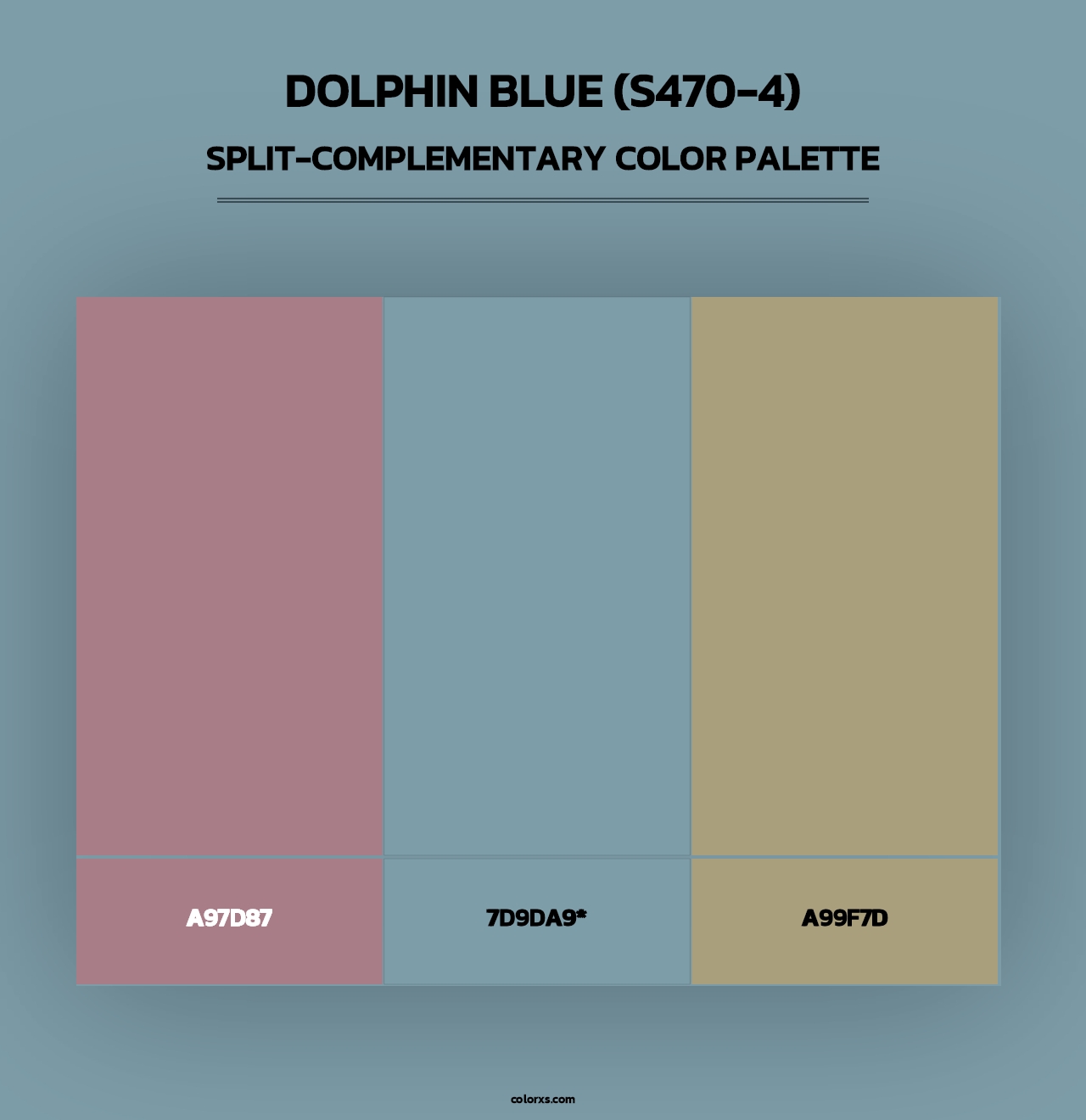 Dolphin Blue (S470-4) - Split-Complementary Color Palette