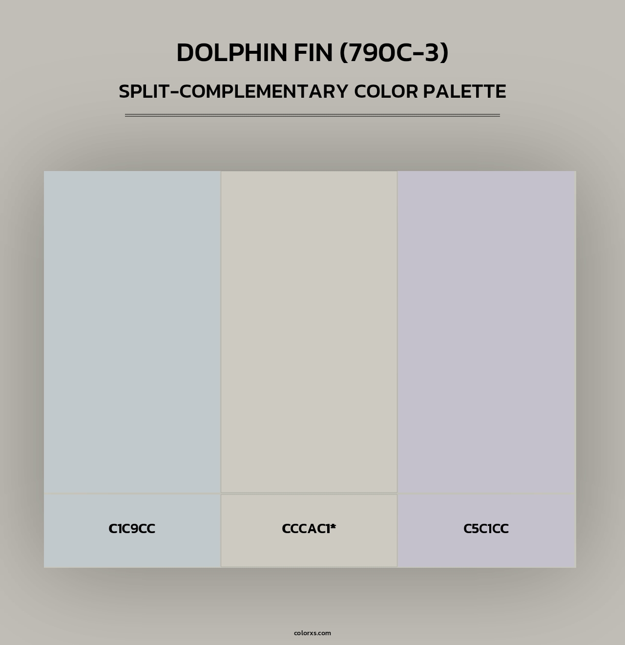 Dolphin Fin (790C-3) - Split-Complementary Color Palette