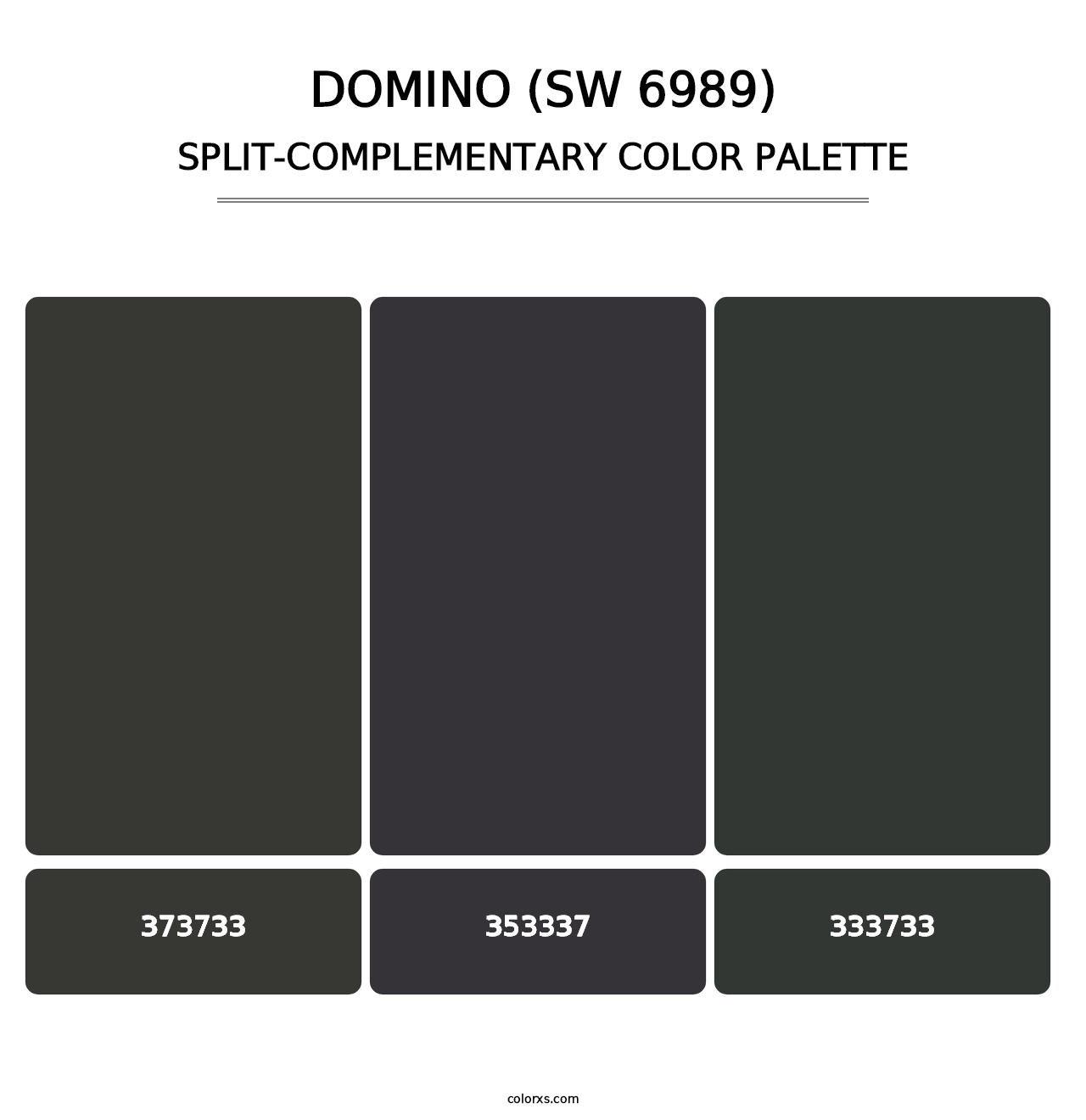 Domino (SW 6989) - Split-Complementary Color Palette