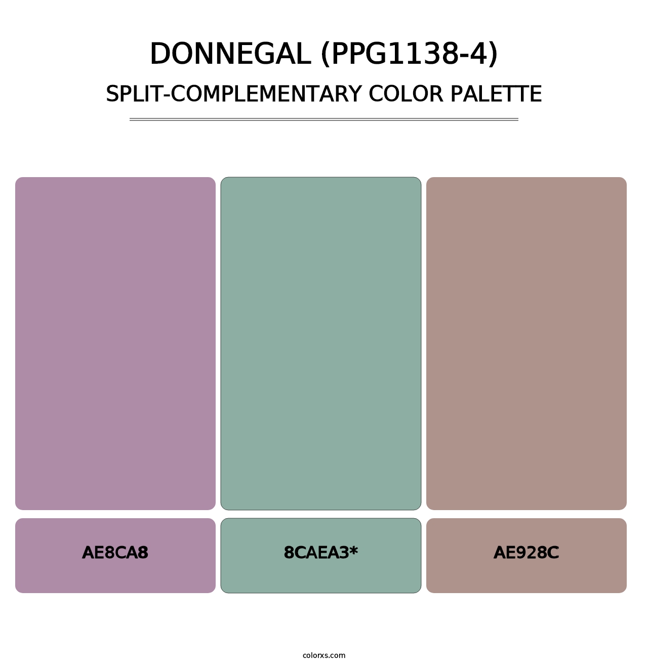 Donnegal (PPG1138-4) - Split-Complementary Color Palette