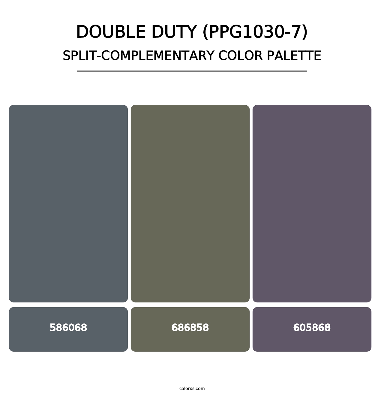 Double Duty (PPG1030-7) - Split-Complementary Color Palette
