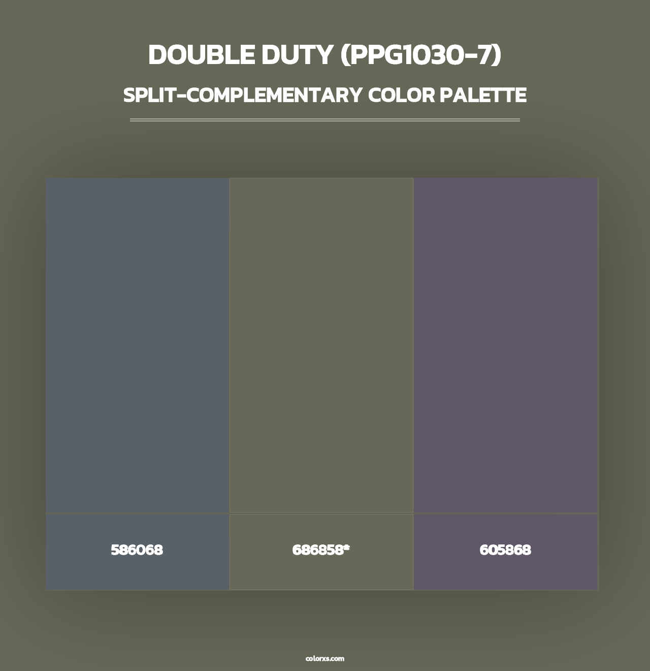 Double Duty (PPG1030-7) - Split-Complementary Color Palette