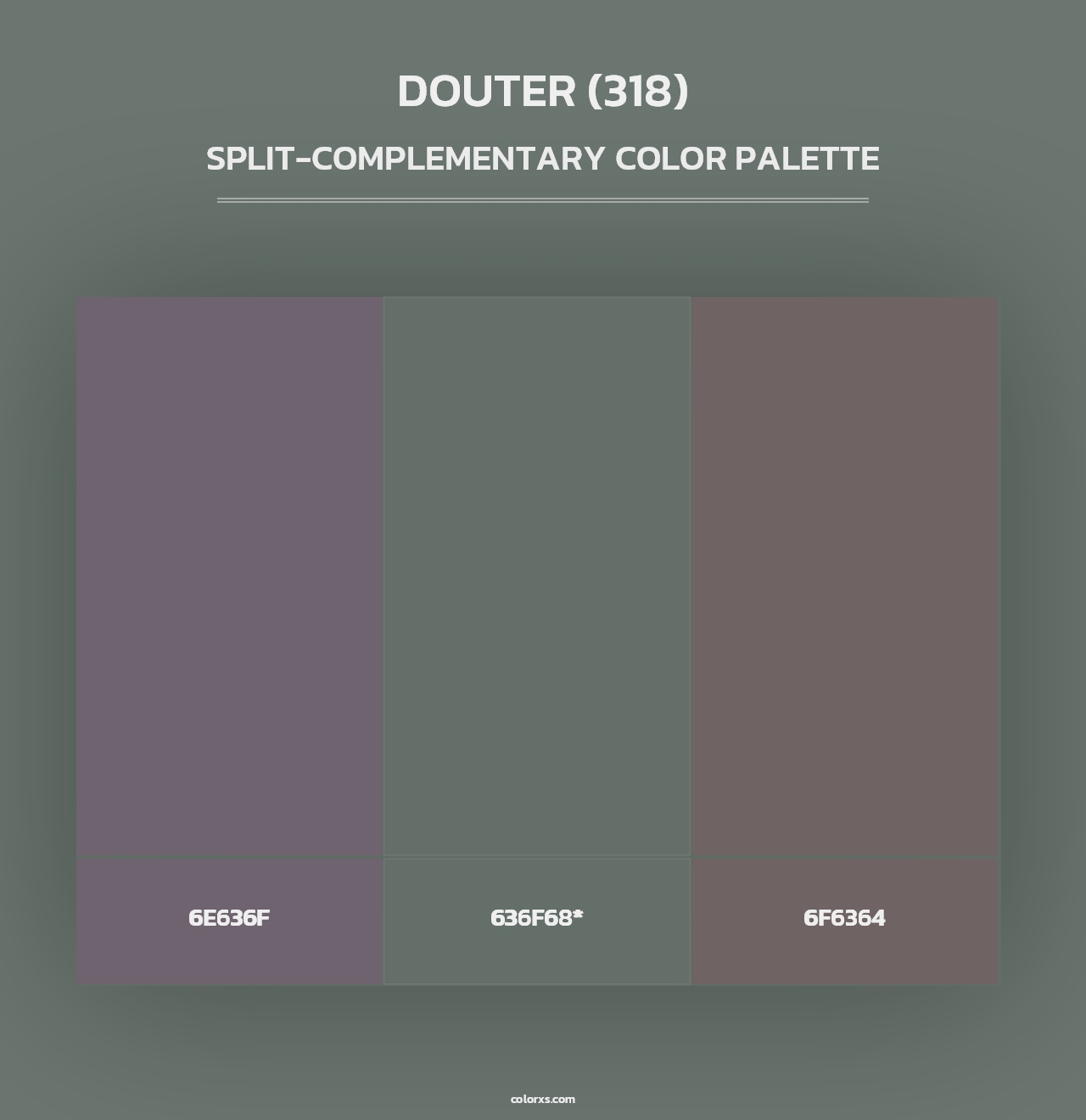 Douter (318) - Split-Complementary Color Palette