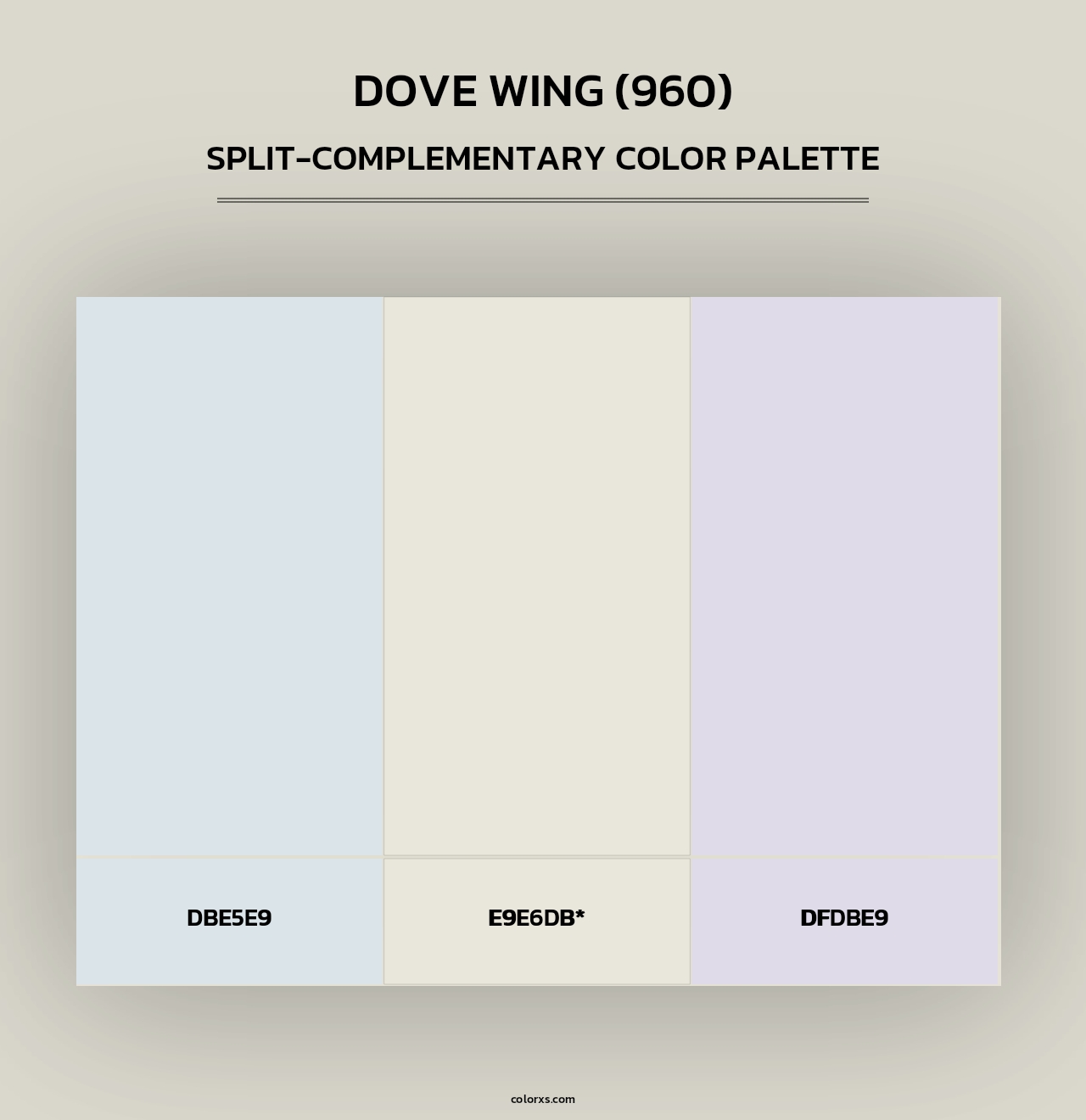 Dove Wing (960) - Split-Complementary Color Palette