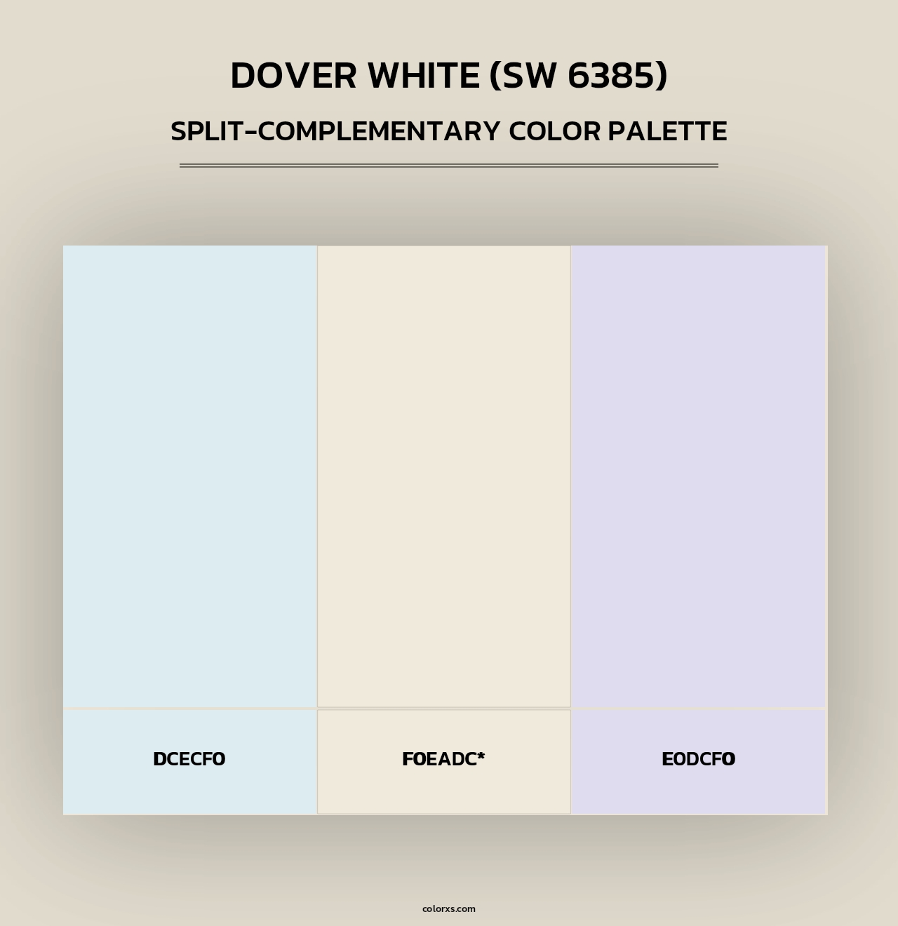 Dover White (SW 6385) - Split-Complementary Color Palette