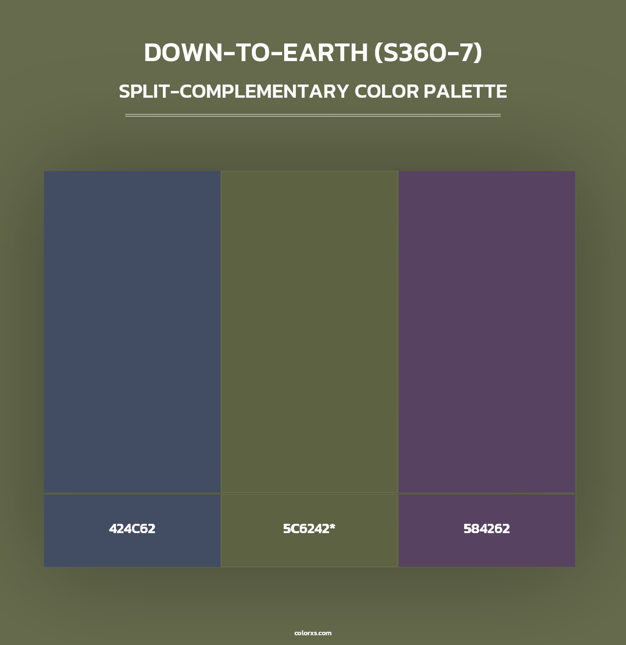 Down-To-Earth (S360-7) - Split-Complementary Color Palette