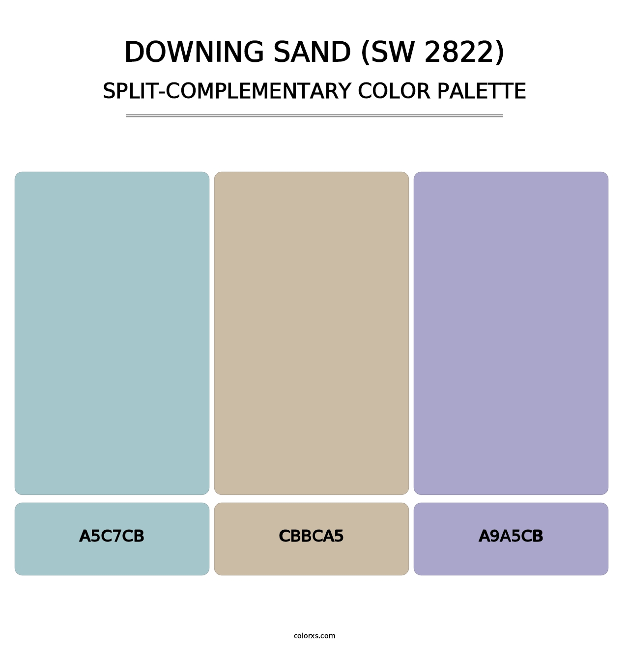 Downing Sand (SW 2822) - Split-Complementary Color Palette