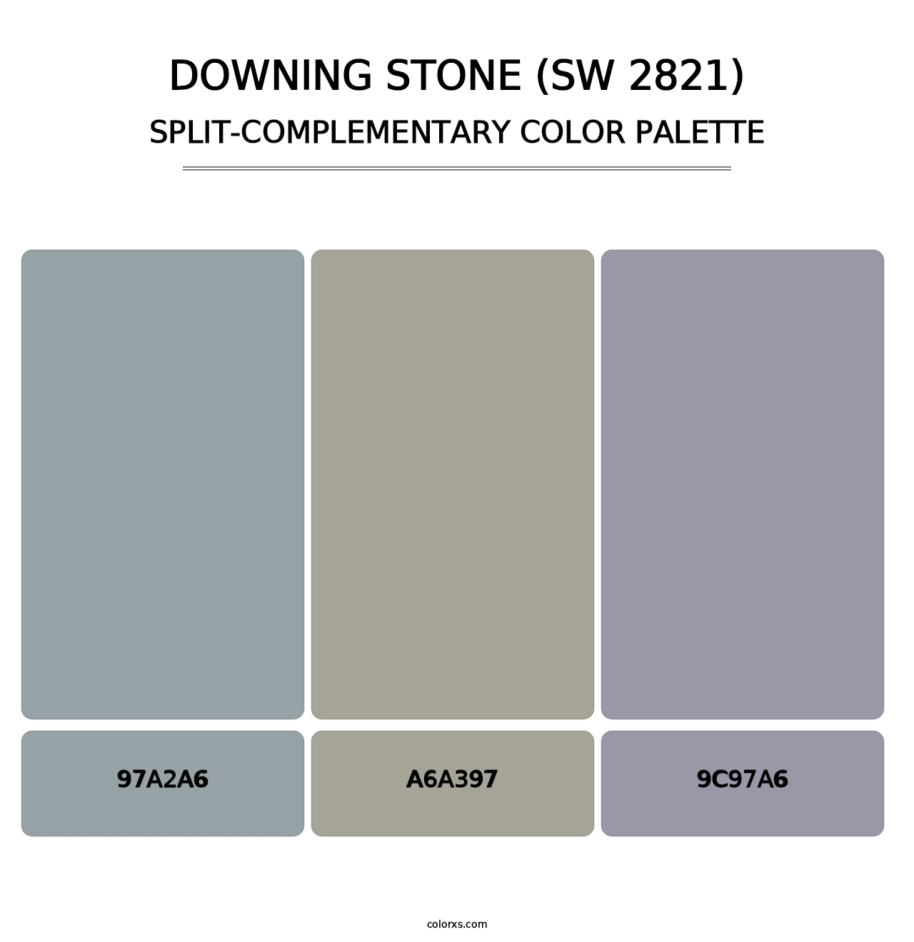 Downing Stone (SW 2821) - Split-Complementary Color Palette