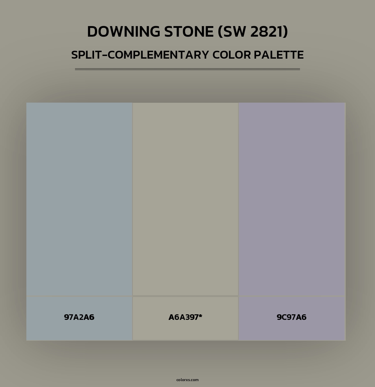 Downing Stone (SW 2821) - Split-Complementary Color Palette